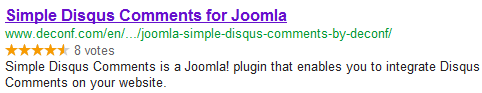 Rich Snippets Vote pentru Joomla!