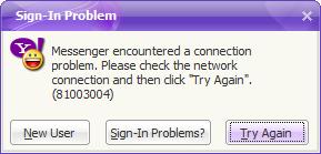 Yahoo messenger can t sign in