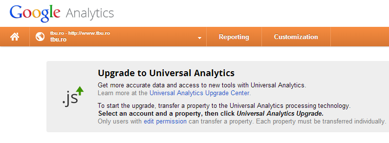 Universal Analytics Upgrade
