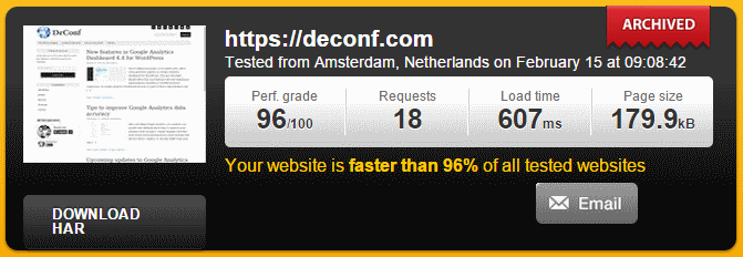 Speed Test Europe deconf.com